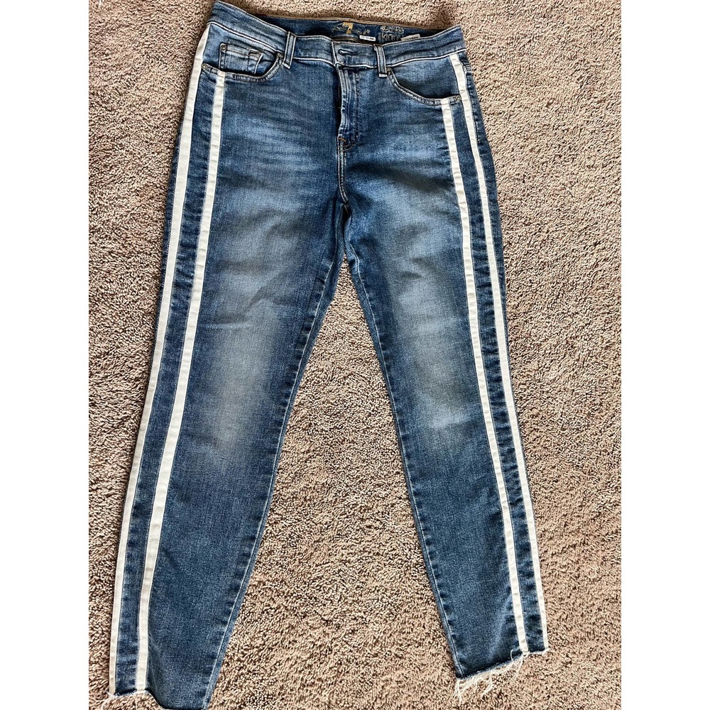 7 For All Mankind Striped Ankle Sloane Vintage Jeans women’s Size 30